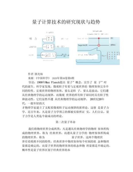 量子计算专用技术研究（量子计算专用技术研究入门指南）-第1张图片-八三百科