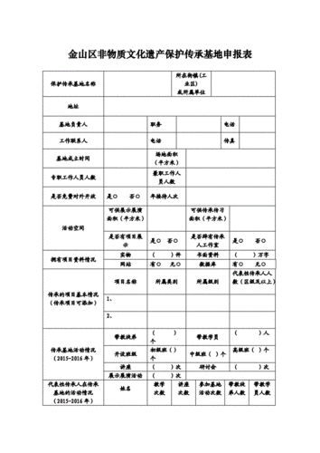 非物质文化遗产申报表-第1张图片-八三百科